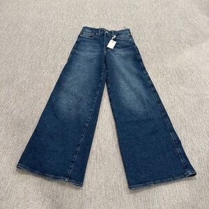 NWT Good American Wide leg Jeans